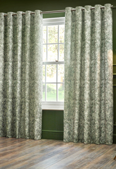 Bengal Eyelet, Sage - Ready Made Curtains